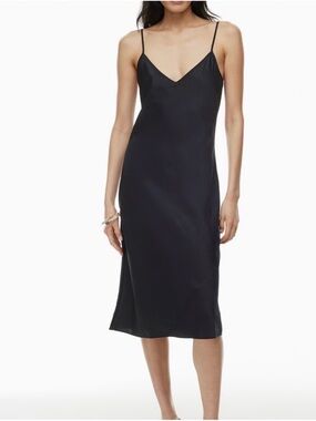 Aritzia Only Slip Satin Midi Dress